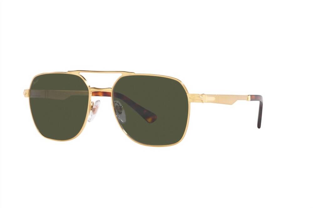 NEW PERSOL unisex 0po1004s 515/31 sunglasses in gold green